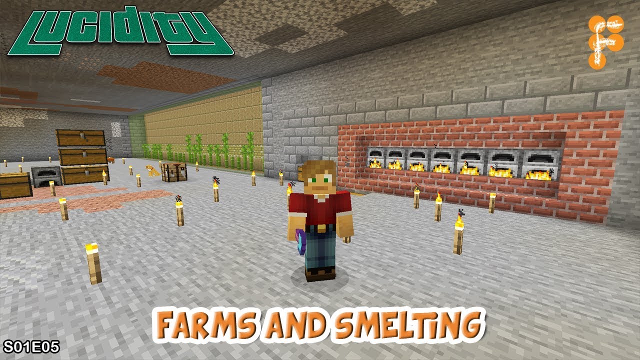 Lucidity-BACK-IN-DIAMOND-UNDERGROUND-SMELTING-AND-FARMS-Minecraft-1.14.4-EP-5