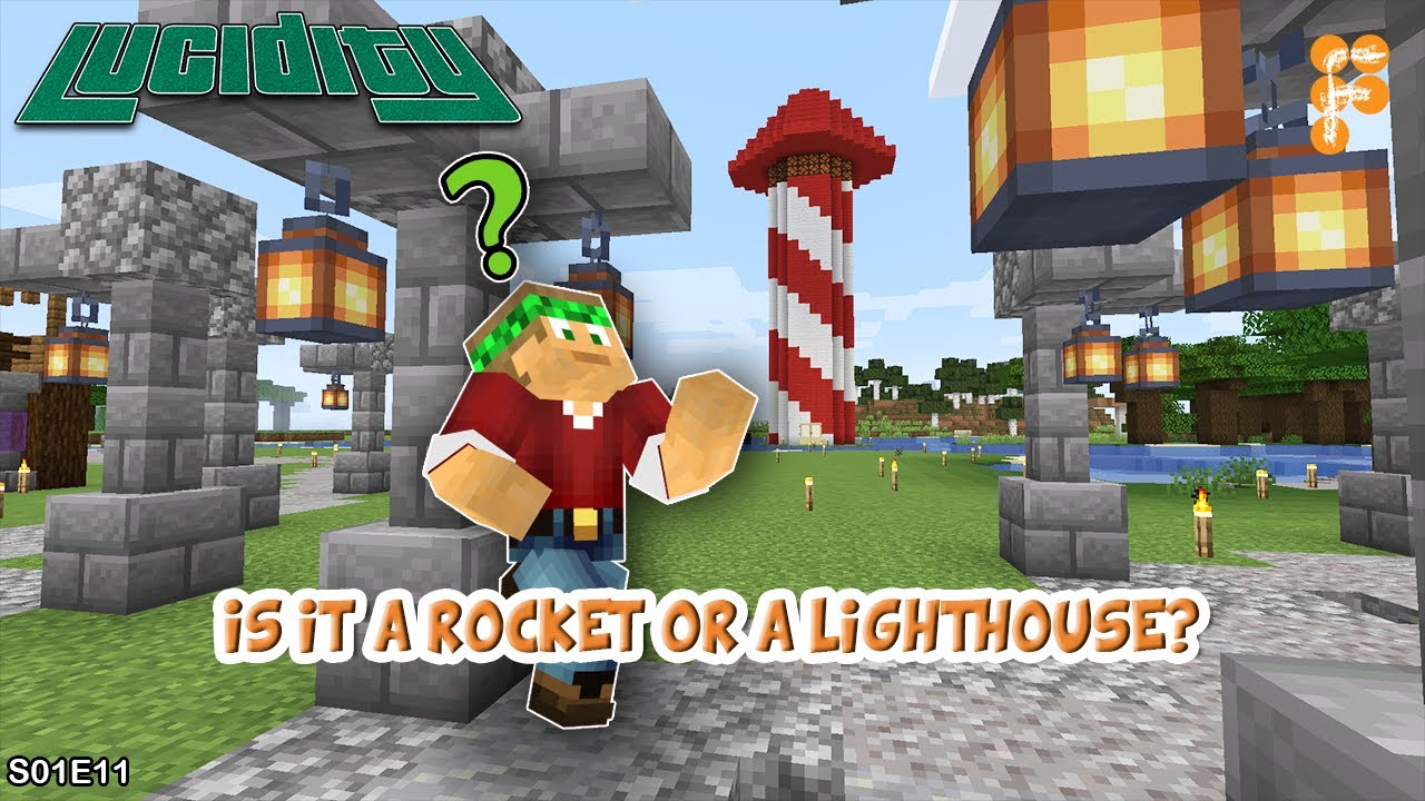 Lucidity-IS-IT-A-ROCKET-OR-A-LIGHTHOUSE-And-we-fix-the-iron-farm.-Minecraft-1.15.1-EP11