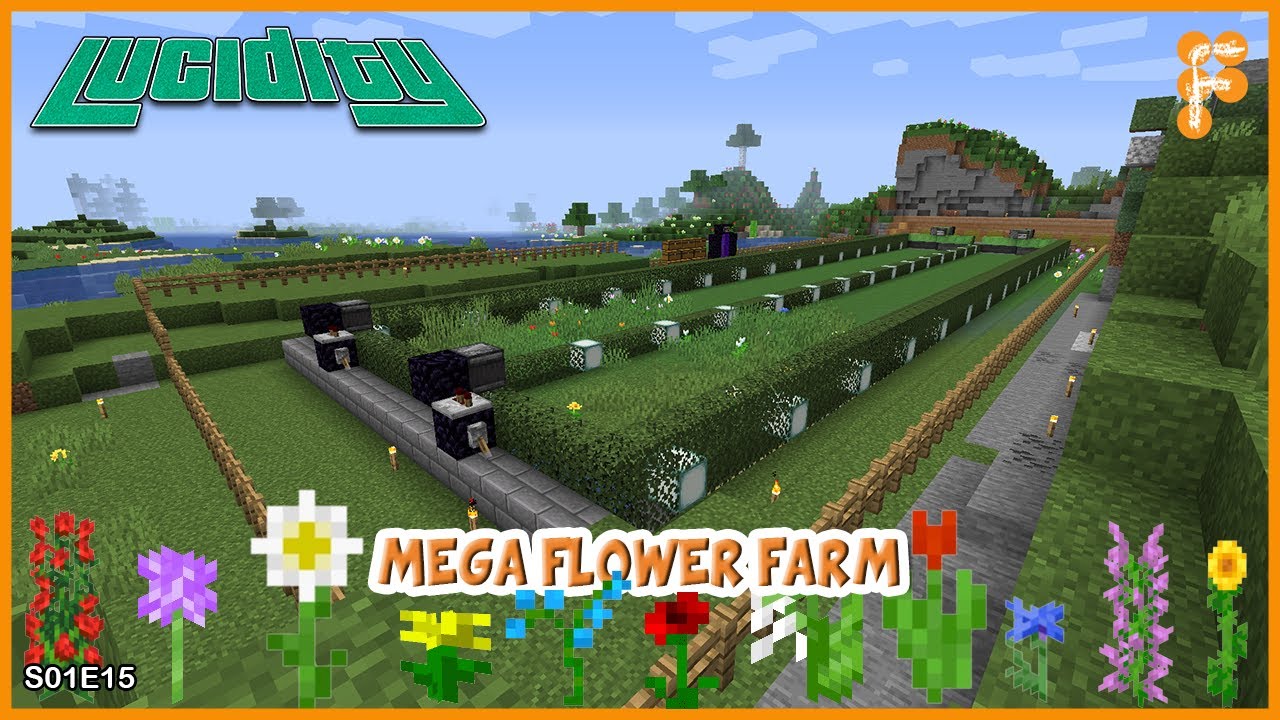 Lucidity-MEGA-FLOWER-FARM-Minecraft-1.15.2-EP-15