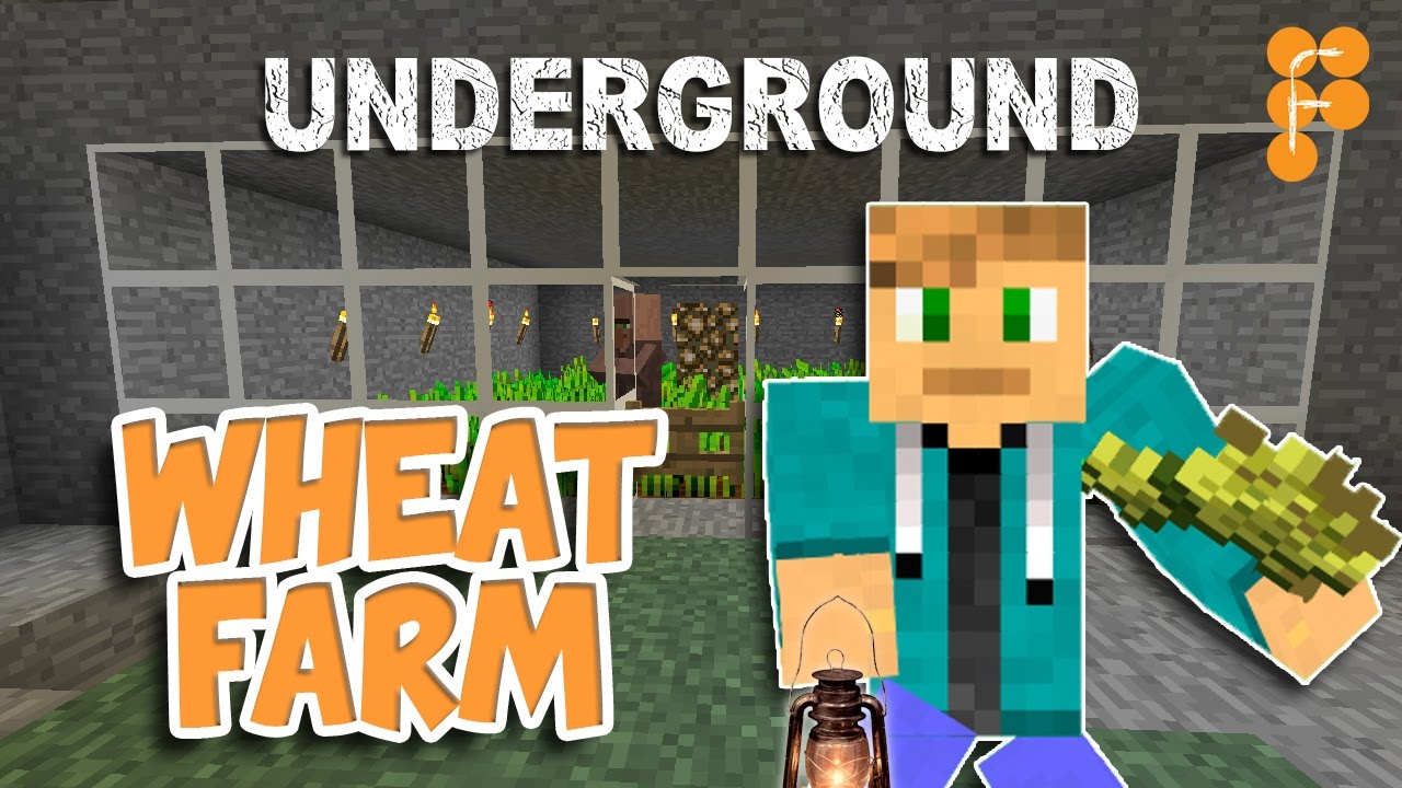Minecraft-Underground-Ep2-Simple-Wheat-Farm-Updated-read-info