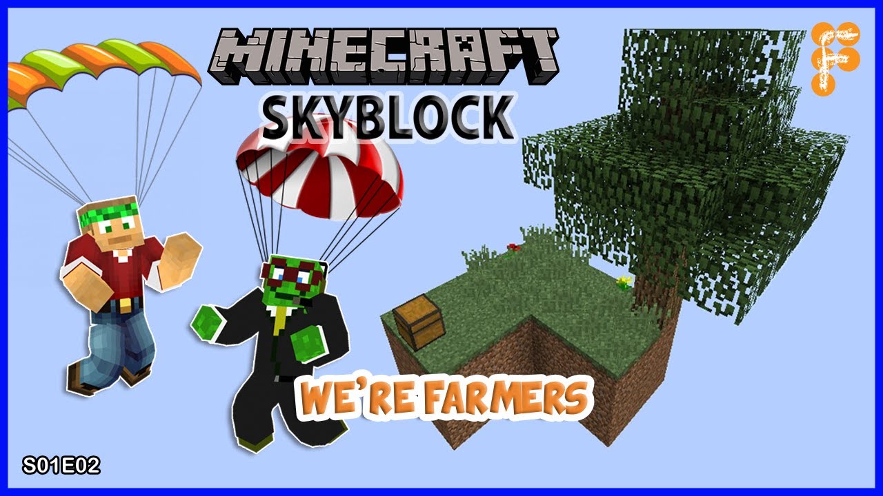 Skyblock-With-BobertPickle.-OUR-FIRST-TWO-FARMS-Minecraft-1.15.2-EP2